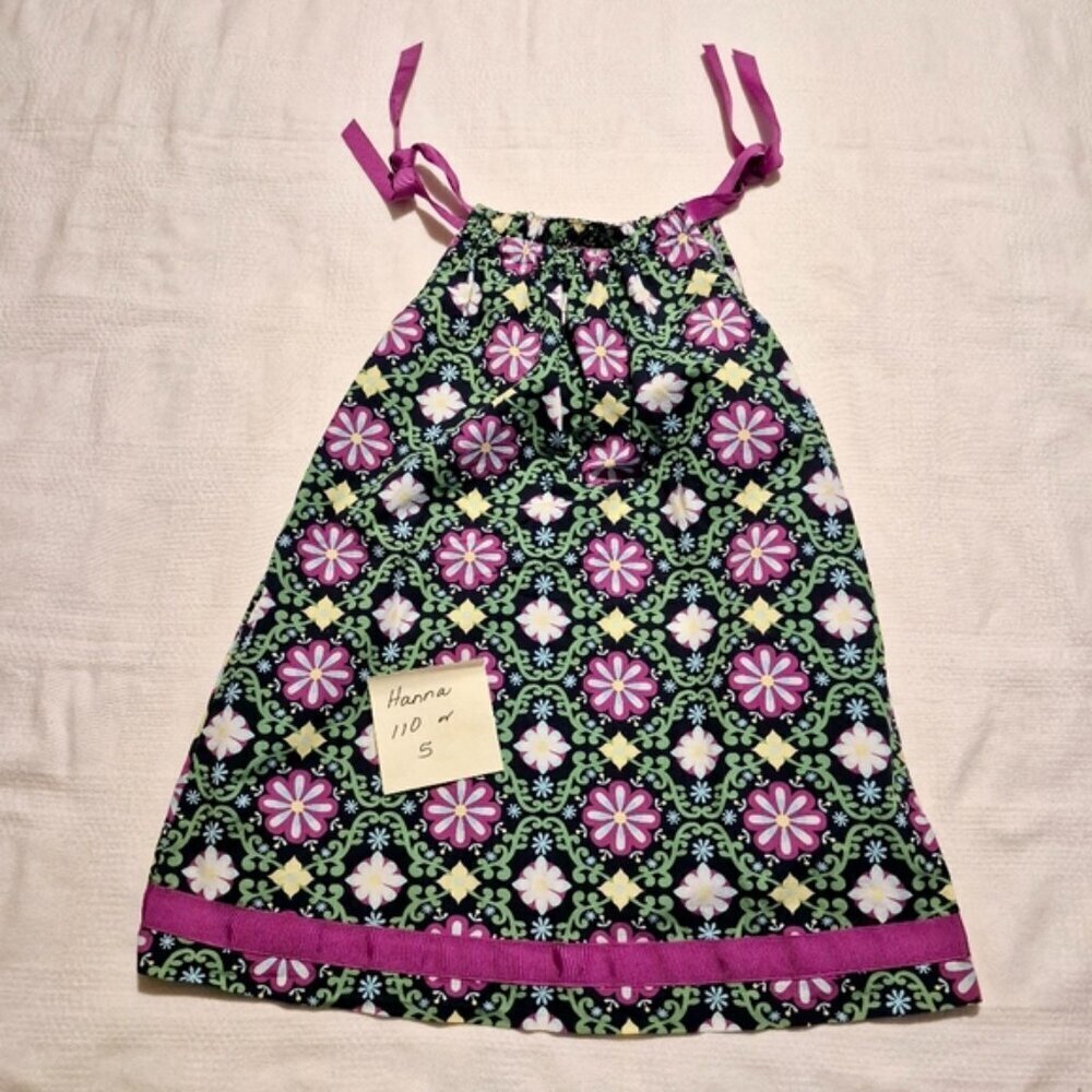 Hanna Andersson girls size 110 or 5 pillowcase dress, vguc